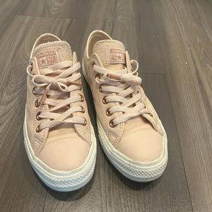 Light Pink Leather Converse